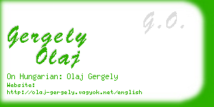 gergely olaj business card